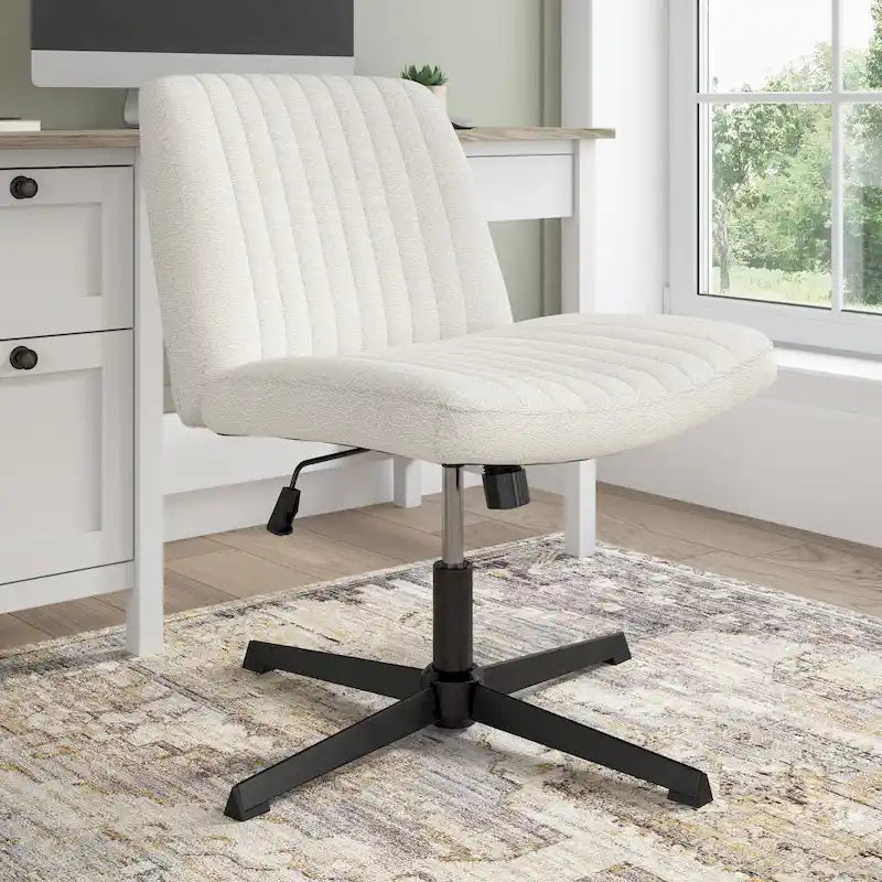 Chaise d'ordinateur sans accoudoirs et sans roulettes