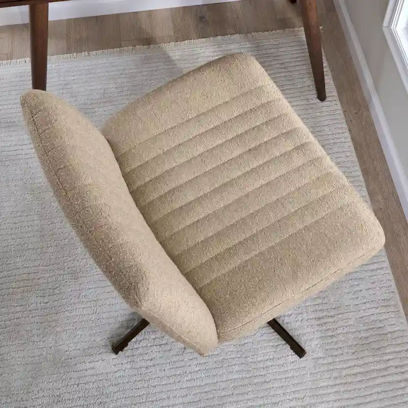 Chaise d'ordinateur sans accoudoirs et sans roulettes
