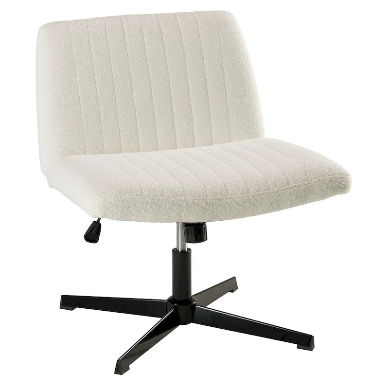 Chaise d'ordinateur sans accoudoirs et sans roulettes