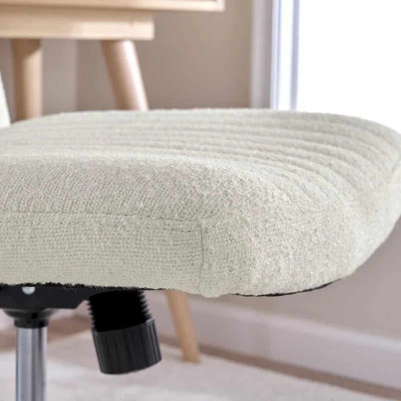 Chaise d'ordinateur sans accoudoirs et sans roulettes