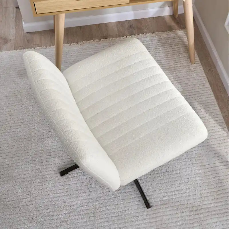Chaise d'ordinateur sans accoudoirs et sans roulettes