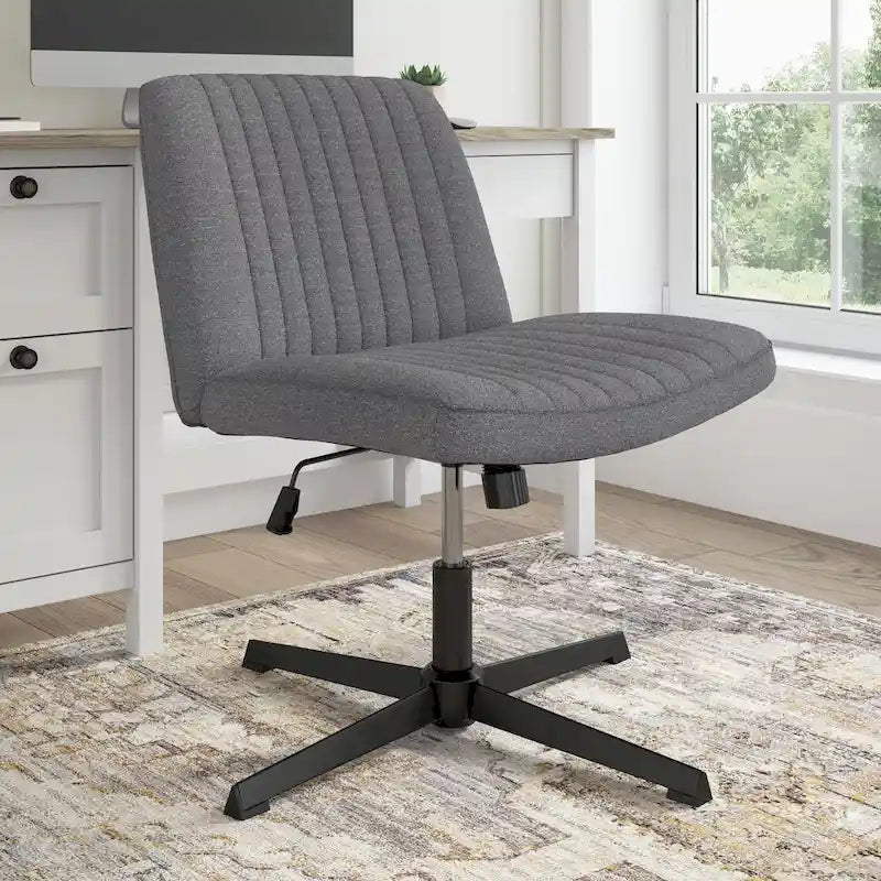 Chaise d'ordinateur sans accoudoirs et sans roulettes