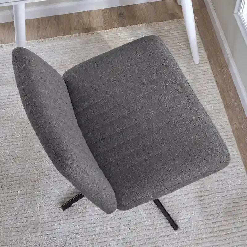 Chaise d'ordinateur sans accoudoirs et sans roulettes