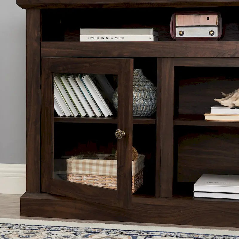 Meuble TV contemporain console de divertissement pour téléviseurs jusqu'à 65 pouces - 15,75 x 60,00 x 29,00