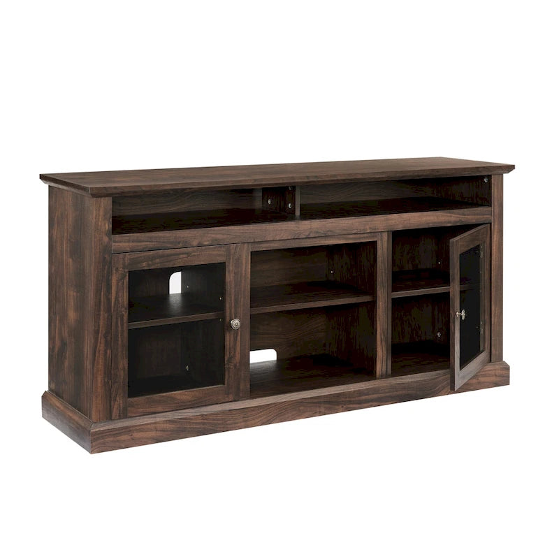 Meuble TV contemporain console de divertissement pour téléviseurs jusqu'à 65 pouces - 15,75 x 60,00 x 29,00