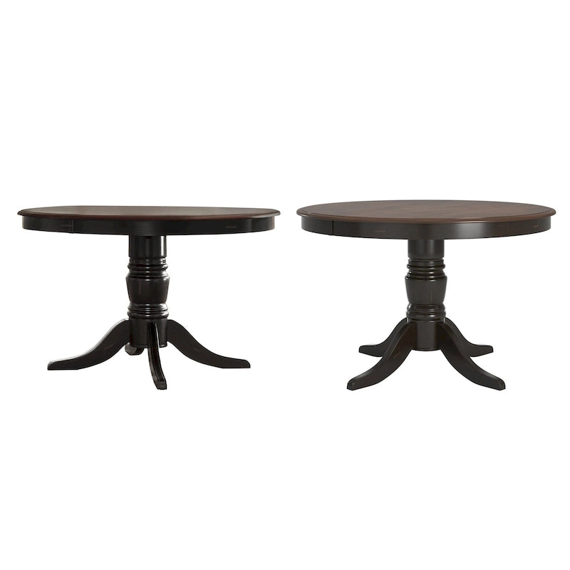 Table de salle à manger bicolore – Table de cuisine moderne en bois avec finition contrastée pour 4 à 6 personnes