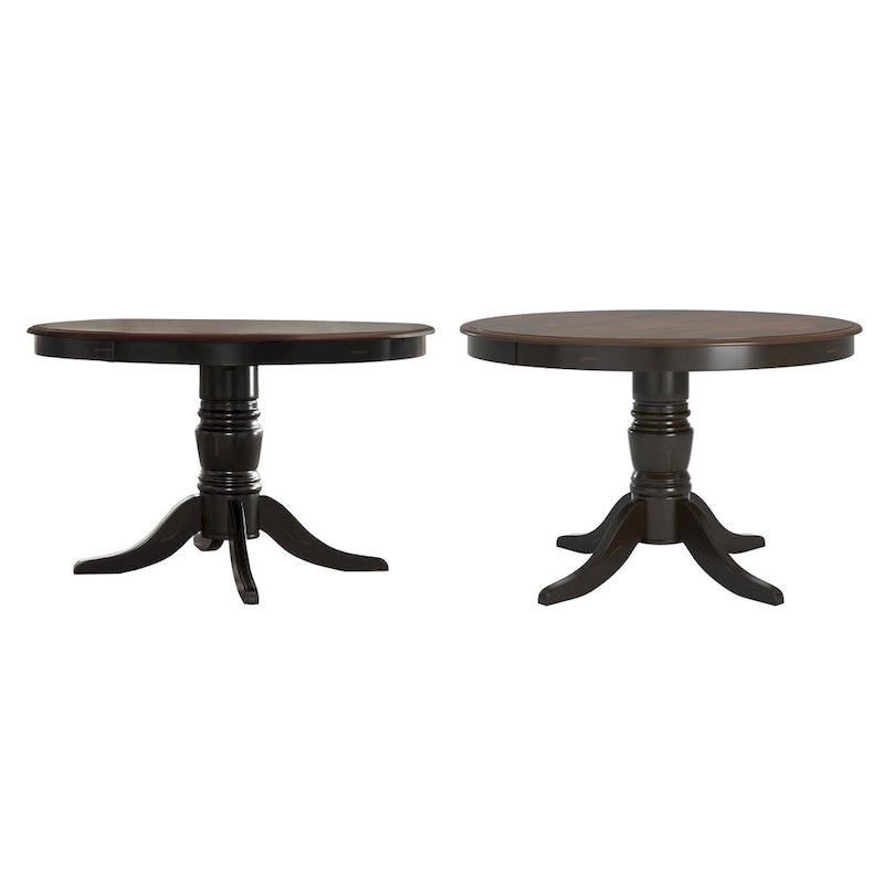 Table de salle à manger bicolore – Table de cuisine moderne en bois avec finition contrastée pour 4 à 6 personnes