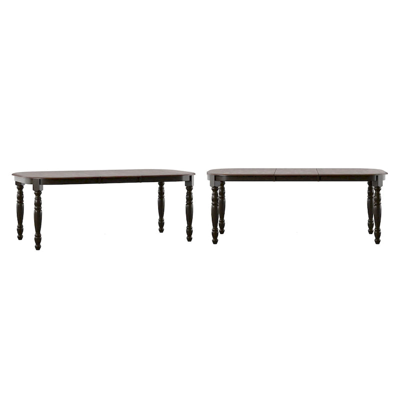 Table de salle à manger bicolore – Table de cuisine moderne en bois avec finition contrastée pour 4 à 6 personnes