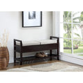 Copper Grove Jessup Espresso Storage Shoe Bench