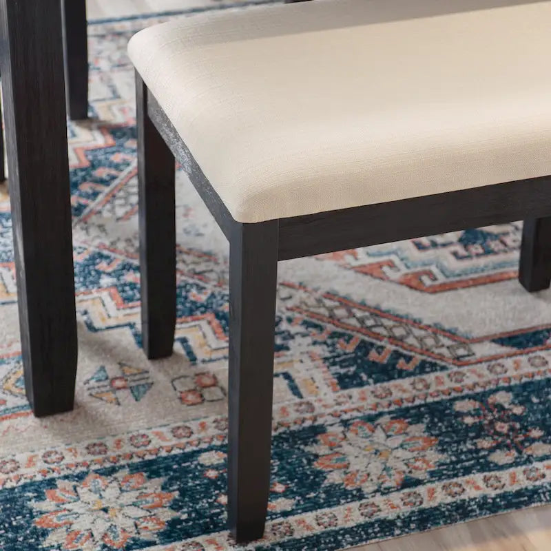 Banc de salle à manger sans dossier – Assise en bois massif pour cuisine, salle à manger et entrée, montage facile