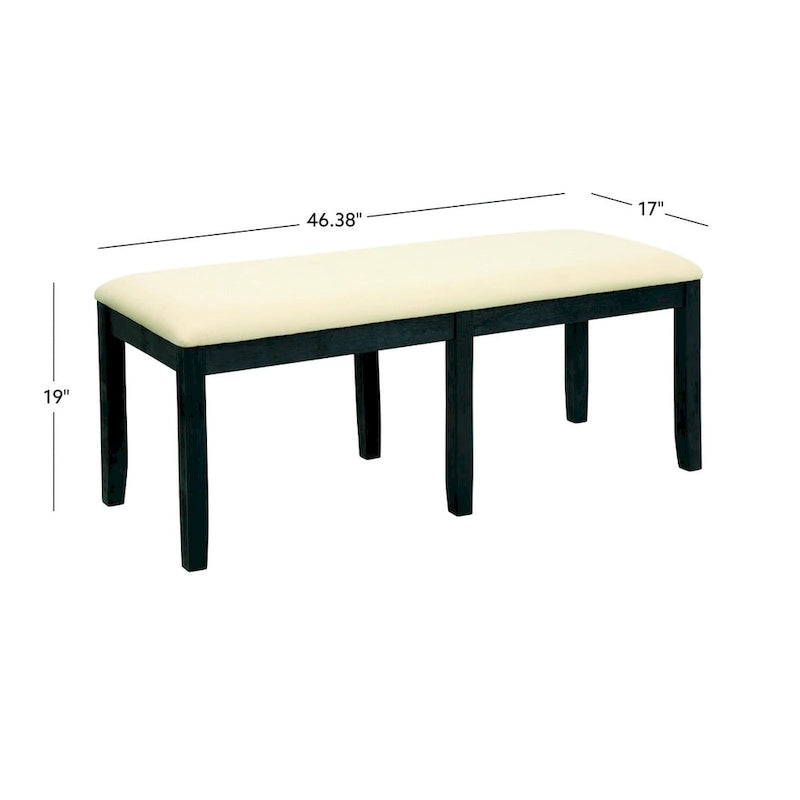 Banc de salle à manger sans dossier – Assise en bois massif pour cuisine, salle à manger et entrée, montage facile