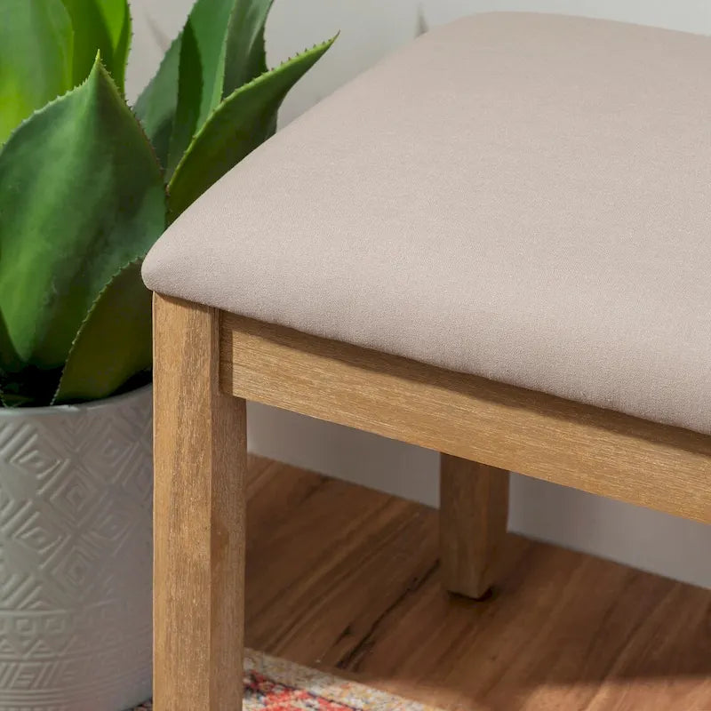 Banc de salle à manger sans dossier – Assise en bois massif pour cuisine, salle à manger et entrée, montage facile