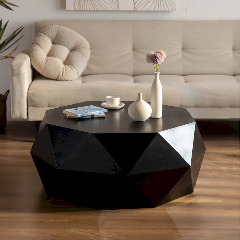 Table basse de style rétro américain avec motif en relief en trois dimensions
