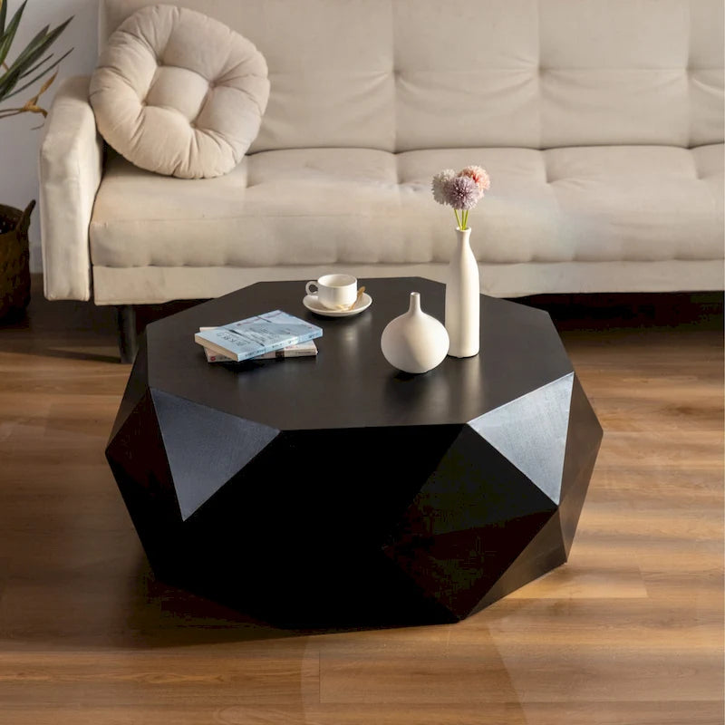 Table basse de style rétro américain avec motif en relief en trois dimensions