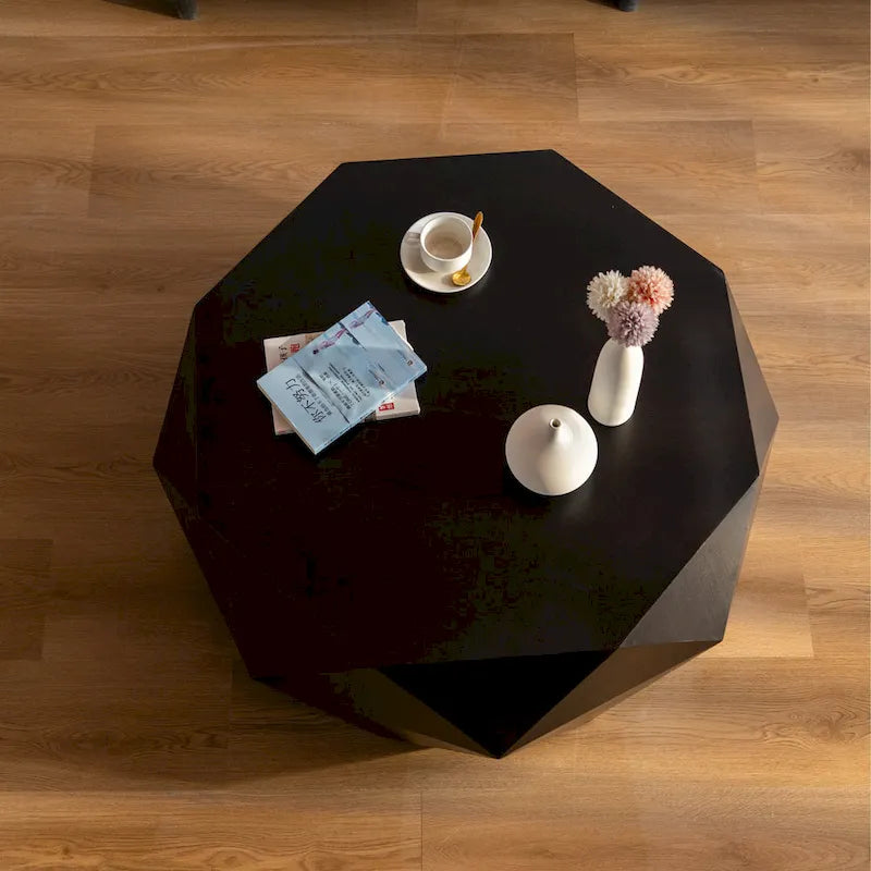 Table basse de style rétro américain avec motif en relief en trois dimensions