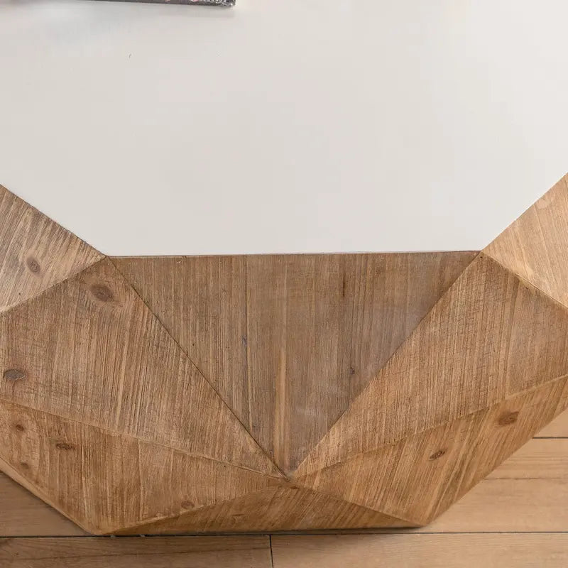 Table basse de style rétro américain avec motif en relief en trois dimensions