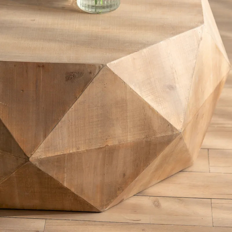 Table basse de style rétro américain avec motif en relief en trois dimensions