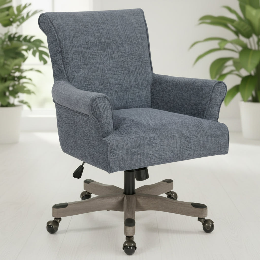 Megan Office Chair with Wood Base