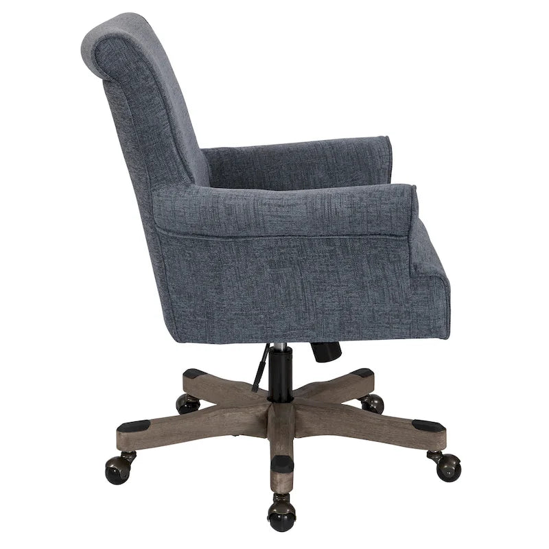 Chaise de bureau Megan avec piètement en bois