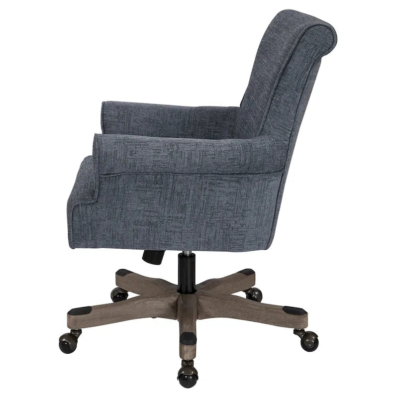 Chaise de bureau Megan avec piètement en bois