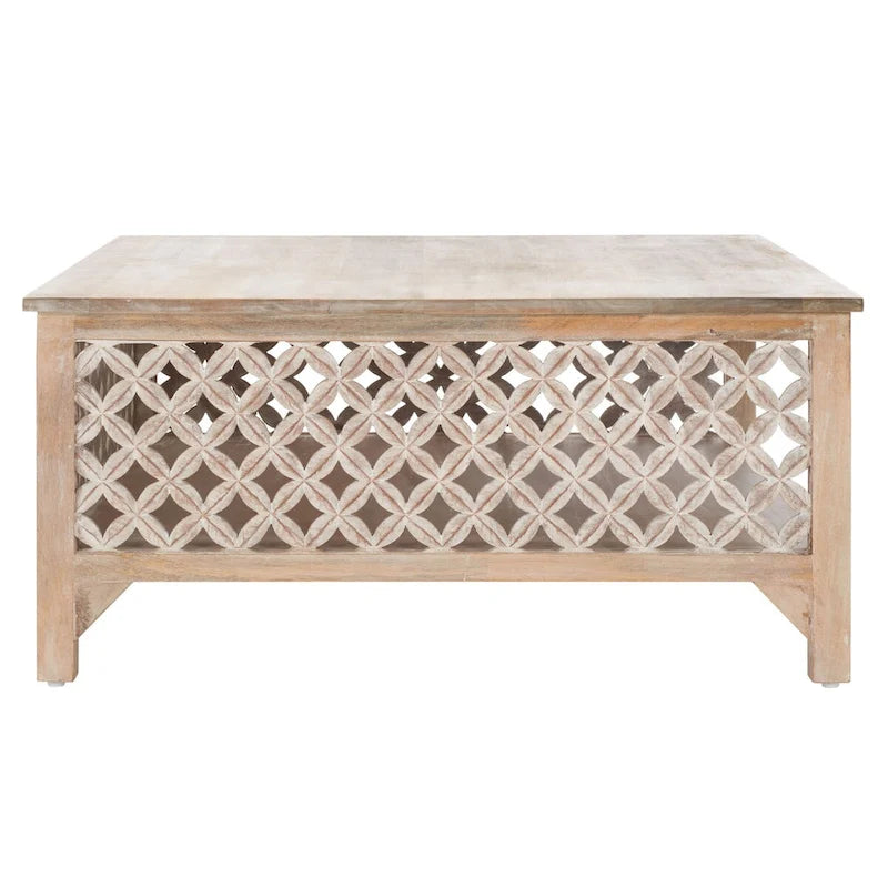 Table basse carrée à une étagère - 86 cm (L) x 86 cm (P) x 41 cm (H)