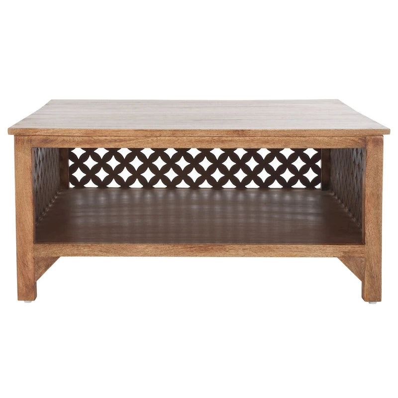 Table basse carrée à une étagère - 86 cm (L) x 86 cm (P) x 41 cm (H)