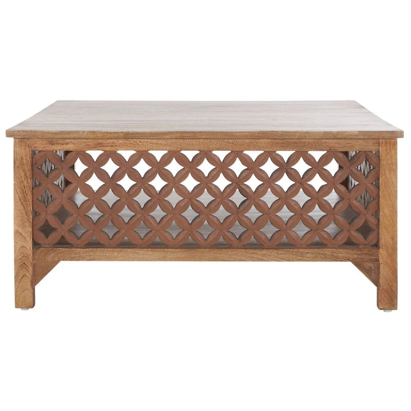 Table basse carrée à une étagère - 86 cm (L) x 86 cm (P) x 41 cm (H)