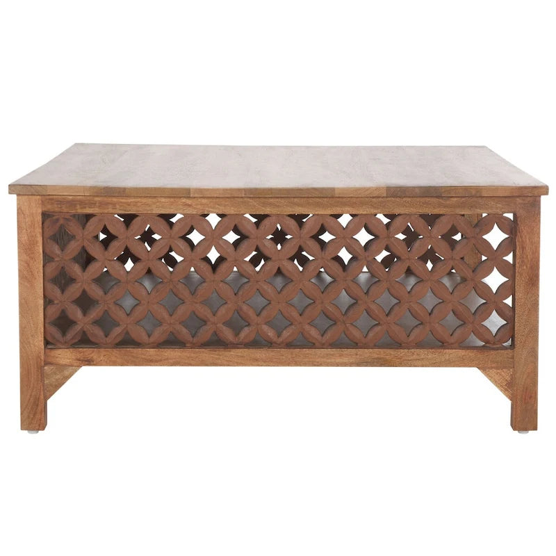 Table basse carrée à une étagère - 86 cm (L) x 86 cm (P) x 41 cm (H)