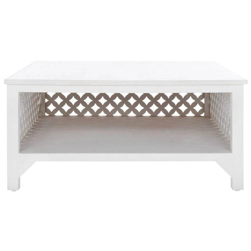 Table basse carrée à une étagère - 86 cm (L) x 86 cm (P) x 41 cm (H)