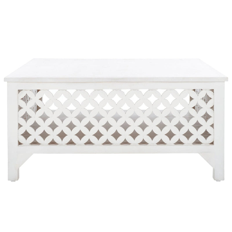 Table basse carrée à une étagère - 86 cm (L) x 86 cm (P) x 41 cm (H)