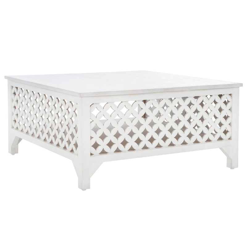 Table basse carrée à une étagère - 86 cm (L) x 86 cm (P) x 41 cm (H)