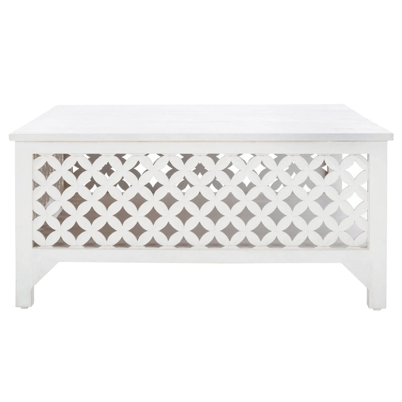 Table basse carrée à une étagère - 86 cm (L) x 86 cm (P) x 41 cm (H)