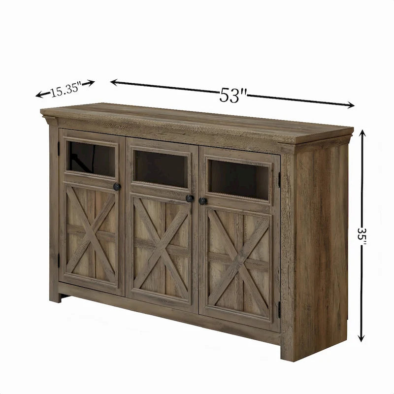 Buffet Bahut de Ferme à 3 Portes 53 po - S.O.