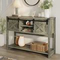 46 Table console avec porte coulissante de style grange