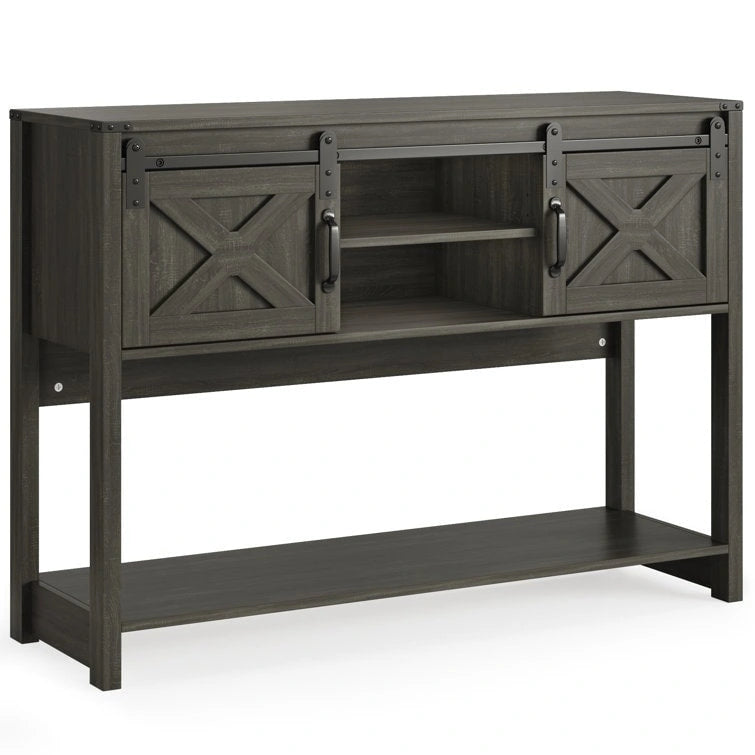 46 Table console avec porte coulissante de style grange