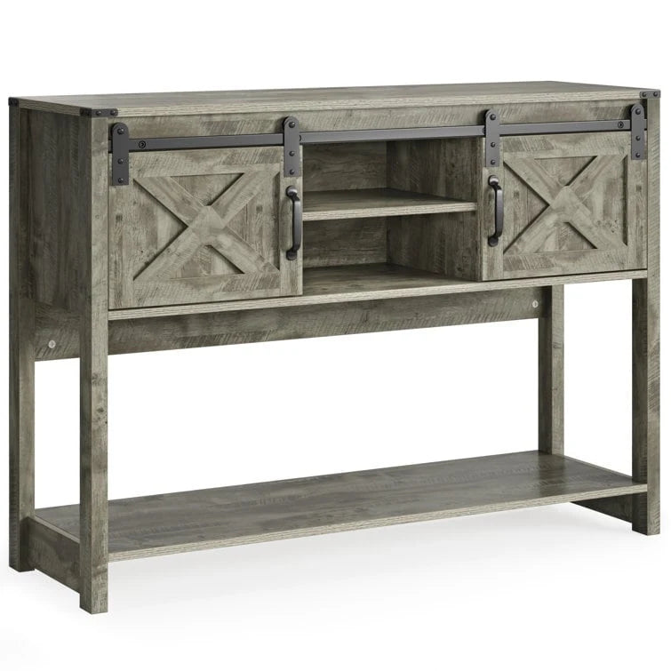 46 Table console avec porte coulissante de style grange