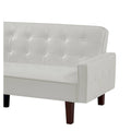 Canapé-lit futon convertible en cuir PU avec dossier réglable pour salon ou chambre d'amis