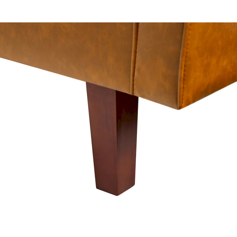Canapé-lit futon convertible en cuir PU avec dossier réglable pour salon ou chambre d'amis