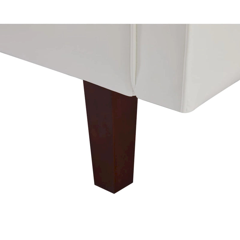 Canapé-lit futon convertible en cuir PU avec dossier réglable pour salon ou chambre d'amis