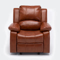Fauteuil inclinable en similicuir avec accoudoirs rembourrés et support ergonomique pour le salon