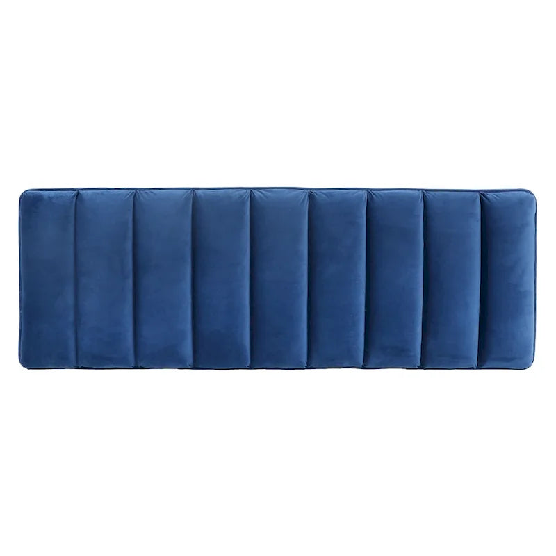 Banc capitonné avec piètement en métal moderne pour chambre ou entrée