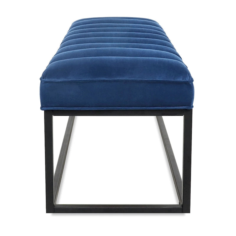 Banc capitonné avec piètement en métal moderne pour chambre ou entrée