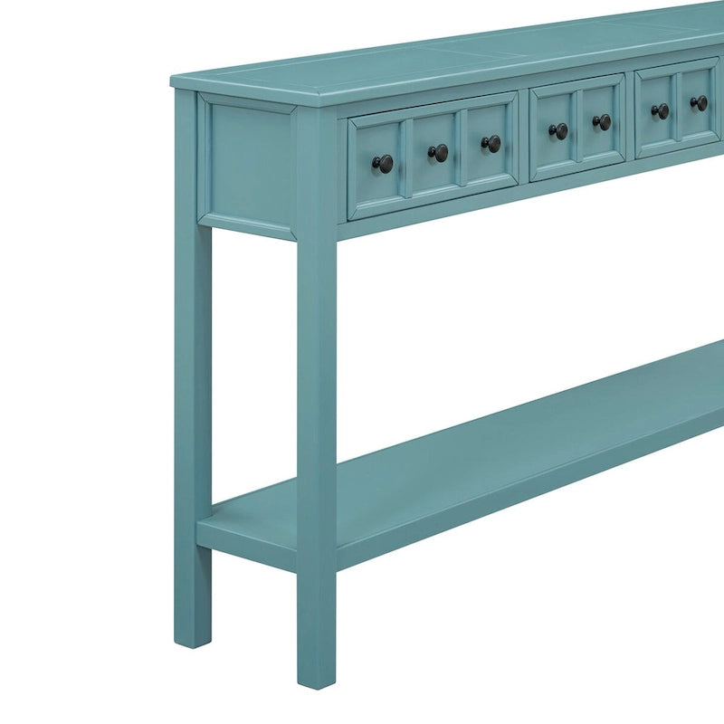 Table console de canapé de 60 pouces de long avec étagère ouverte pour entrée ou salon
