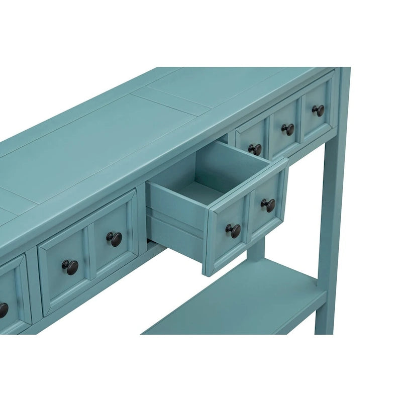 Table console de canapé de 60 pouces de long avec étagère ouverte pour entrée ou salon