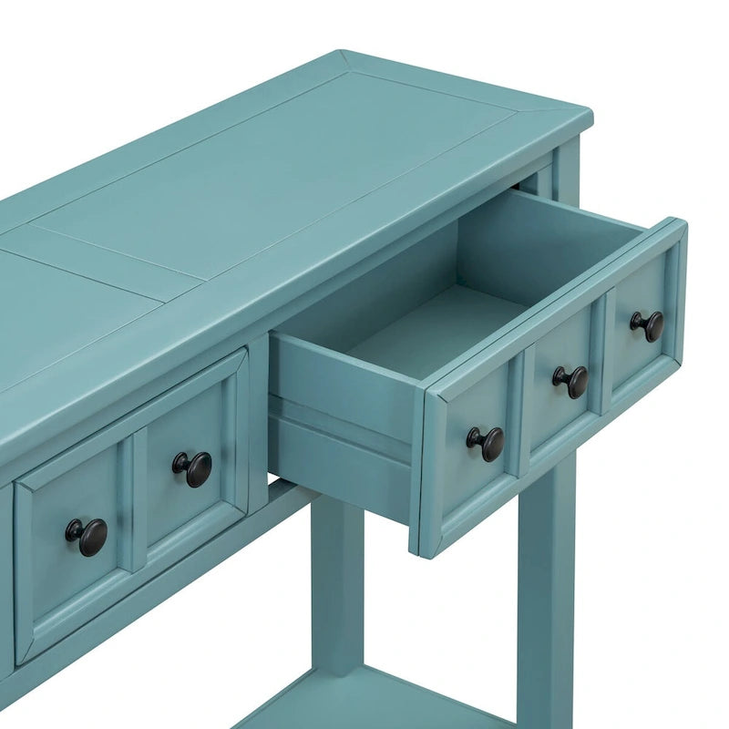 Table console de canapé de 60 pouces de long avec étagère ouverte pour entrée ou salon