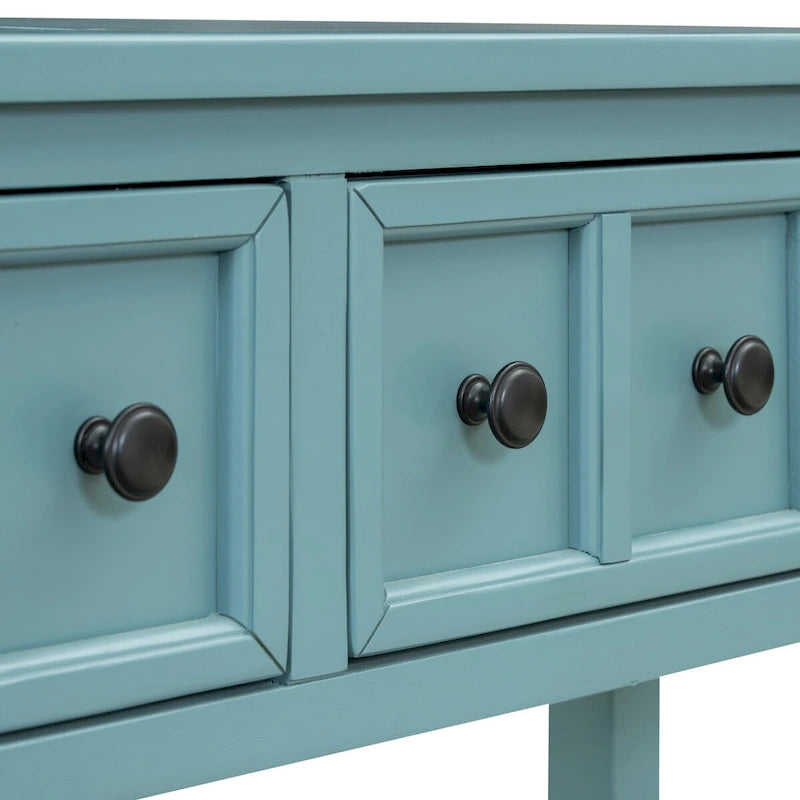 Table console de canapé de 60 pouces de long avec étagère ouverte pour entrée ou salon