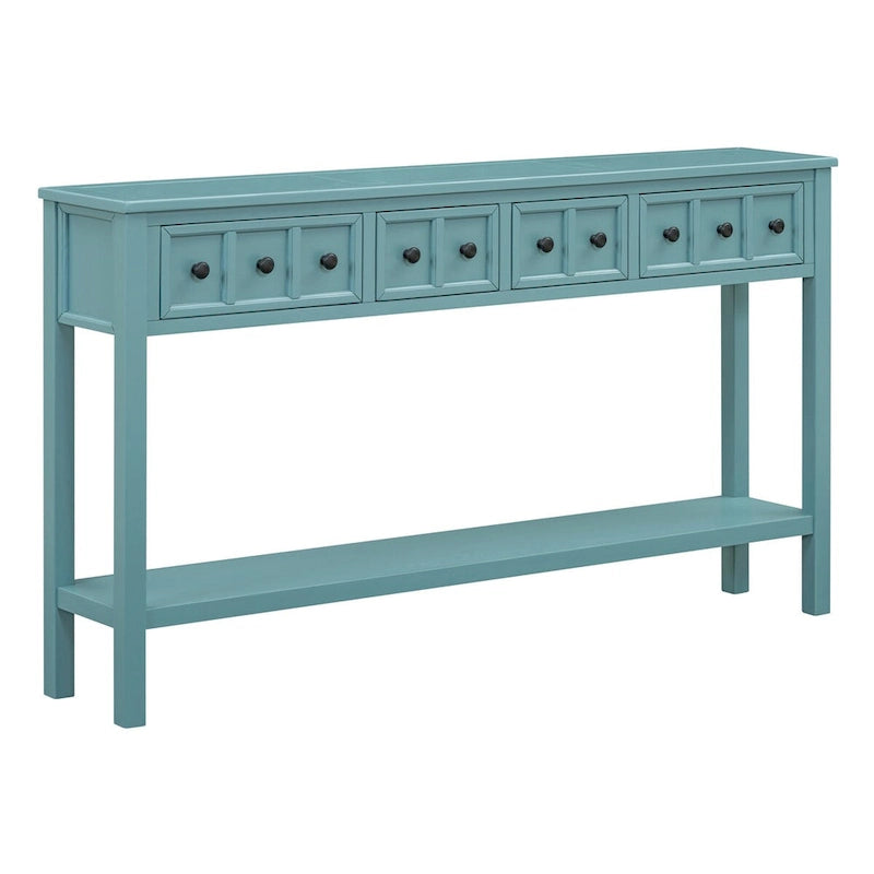 Table console de canapé de 60 pouces de long avec étagère ouverte pour entrée ou salon