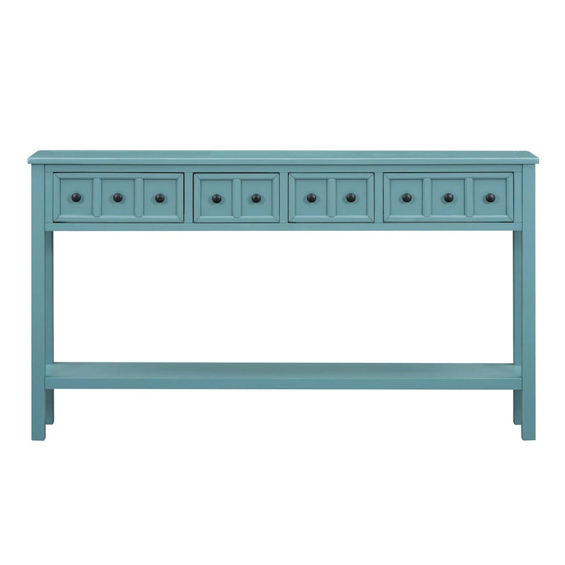 Table console de canapé de 60 pouces de long avec étagère ouverte pour entrée ou salon