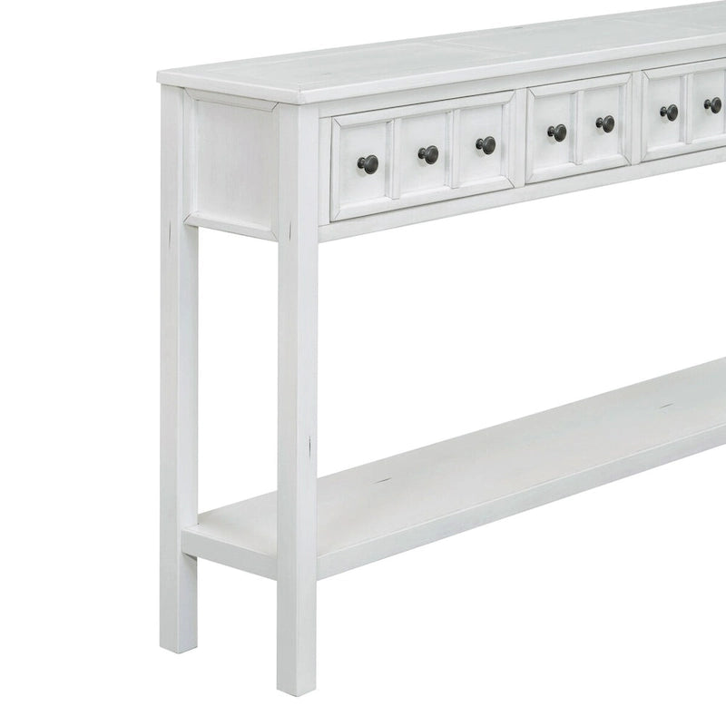 Table console de canapé de 60 pouces de long avec étagère ouverte pour entrée ou salon