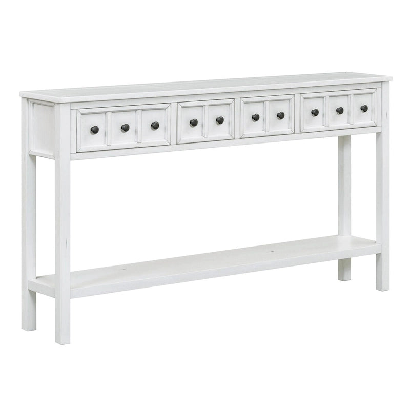 Table console de canapé de 60 pouces de long avec étagère ouverte pour entrée ou salon